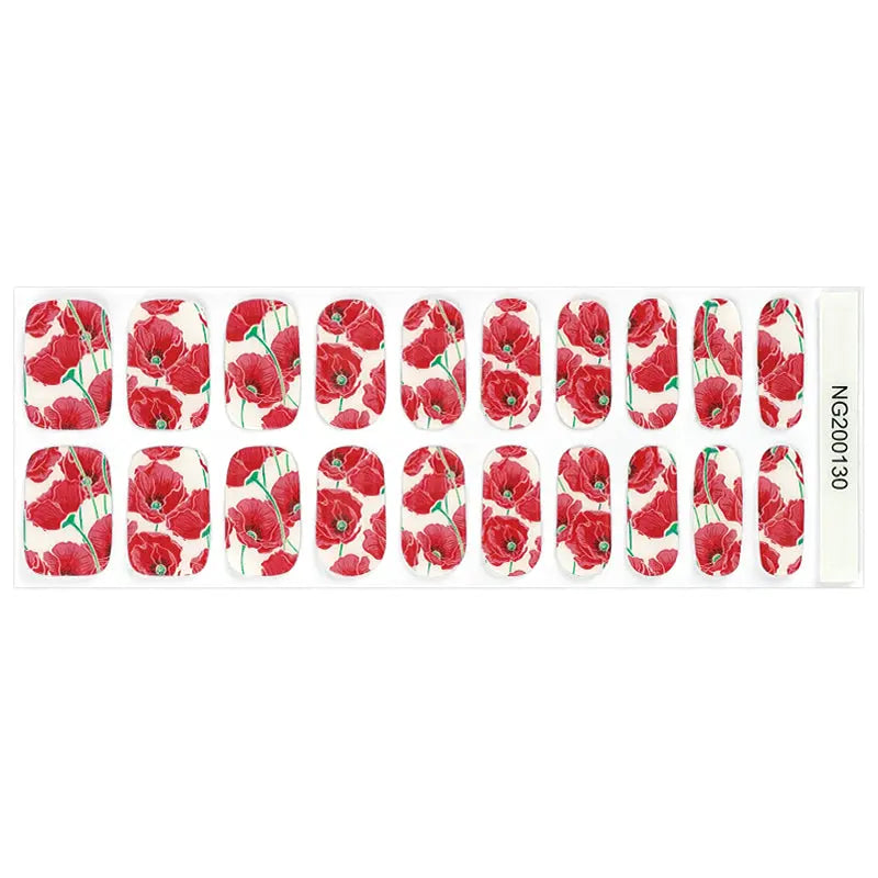 Amaryllis — Semi-Cured Gel Nail Wraps