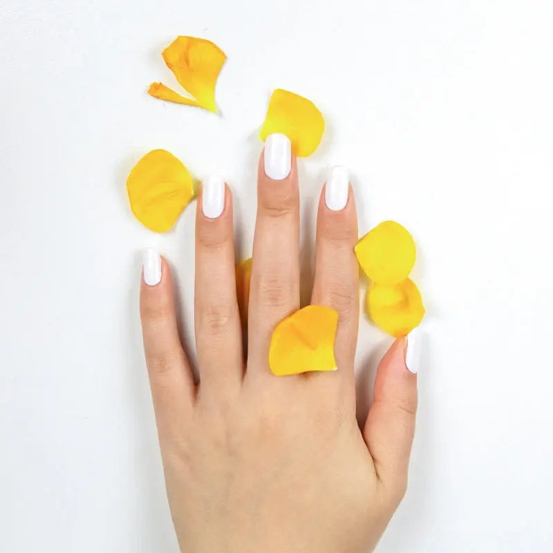 Solid Pure White — Semi-Cured Gel Nail Wraps