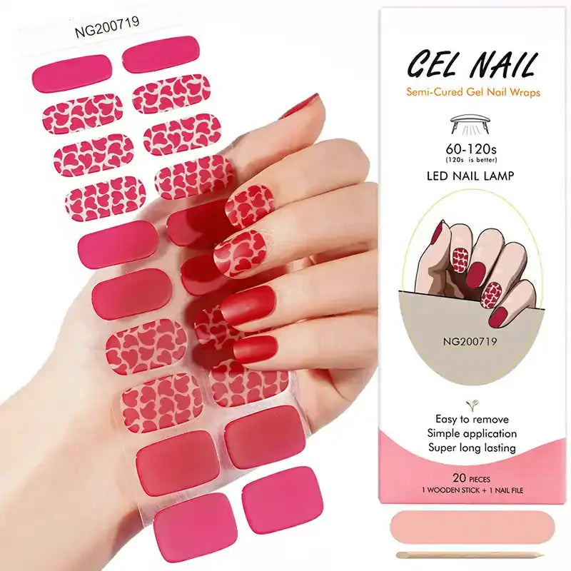 Warp Heart — Semi-Cured Gel Nail Wraps