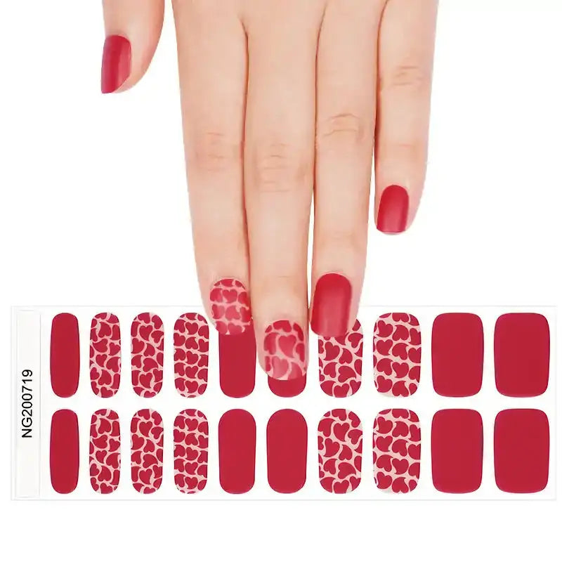 Warp Heart — Semi-Cured Gel Nail Wraps