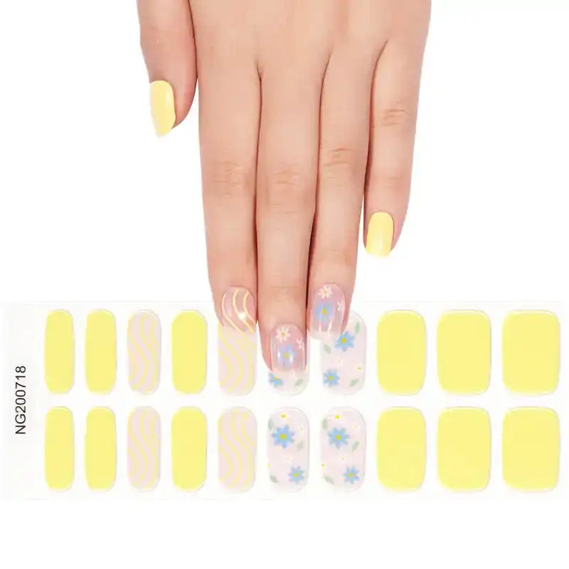 Yellow — Semi-Cured Gel Nail Wraps