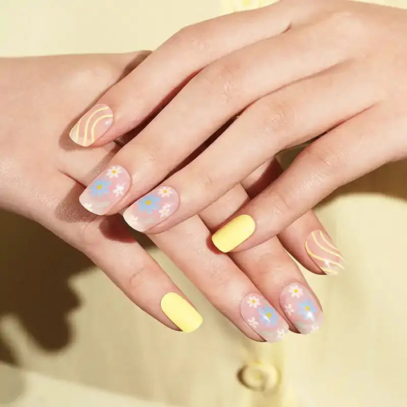 Yellow — Semi-Cured Gel Nail Wraps
