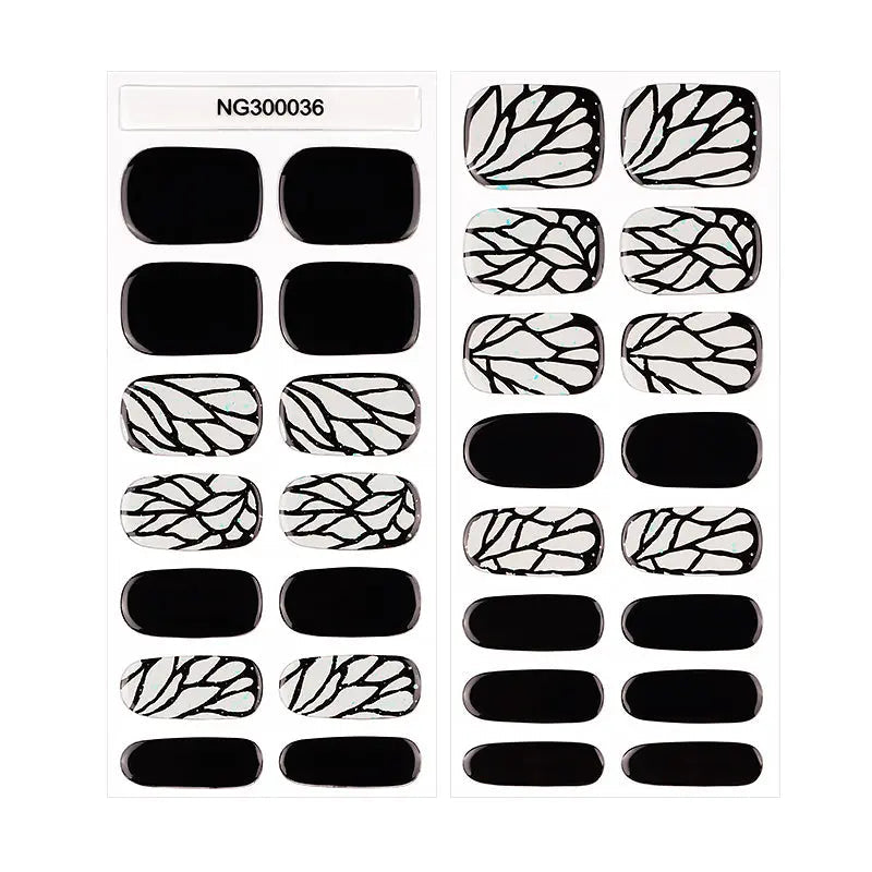 Brocade Strips Designs — Semi-Cured Gel Nail Wraps