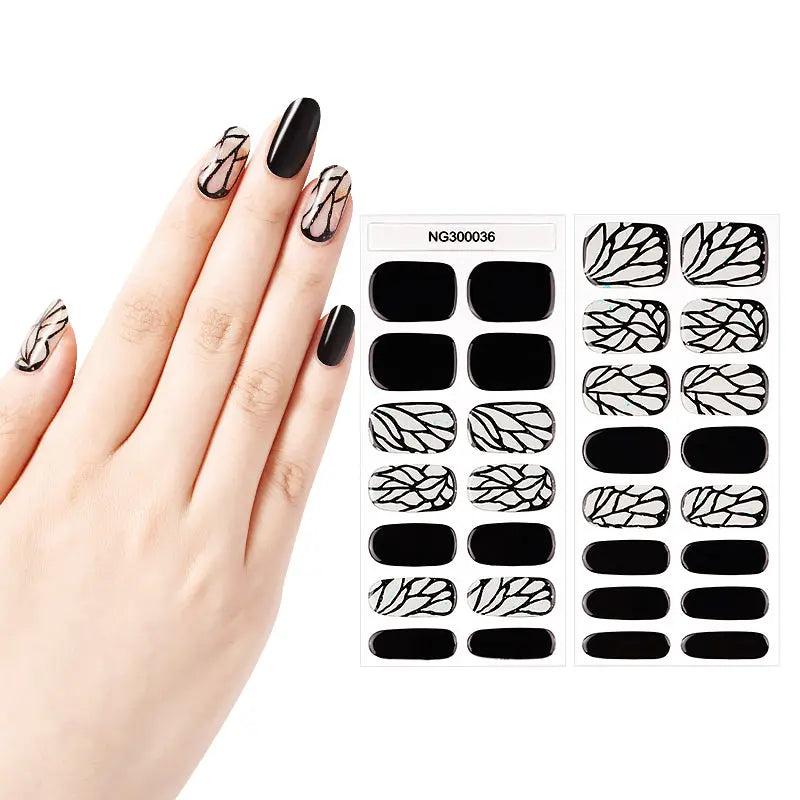 Brocade Strips Designs — Semi-Cured Gel Nail Wraps