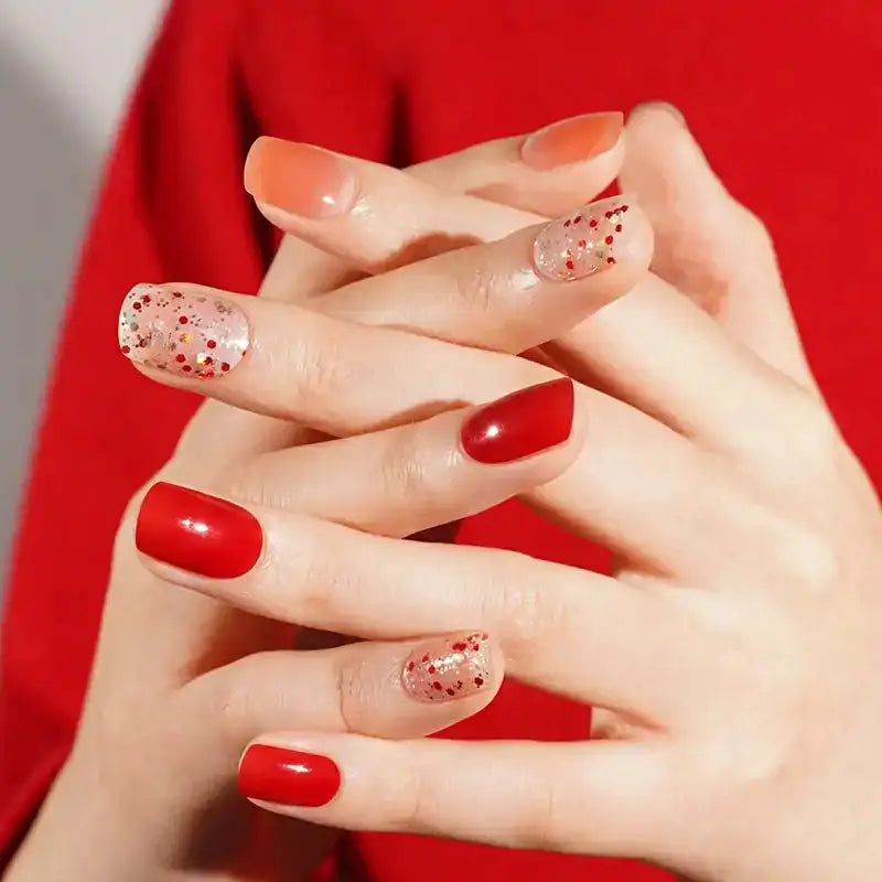 Confetti Glitter — Semi-Cured Gel Nail Wraps