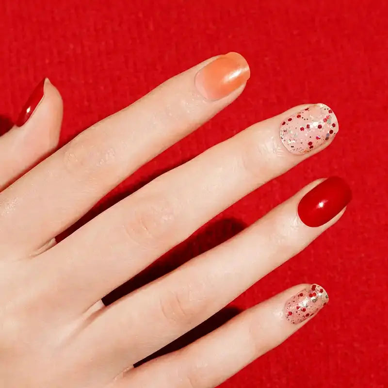 Confetti Glitter — Semi-Cured Gel Nail Wraps