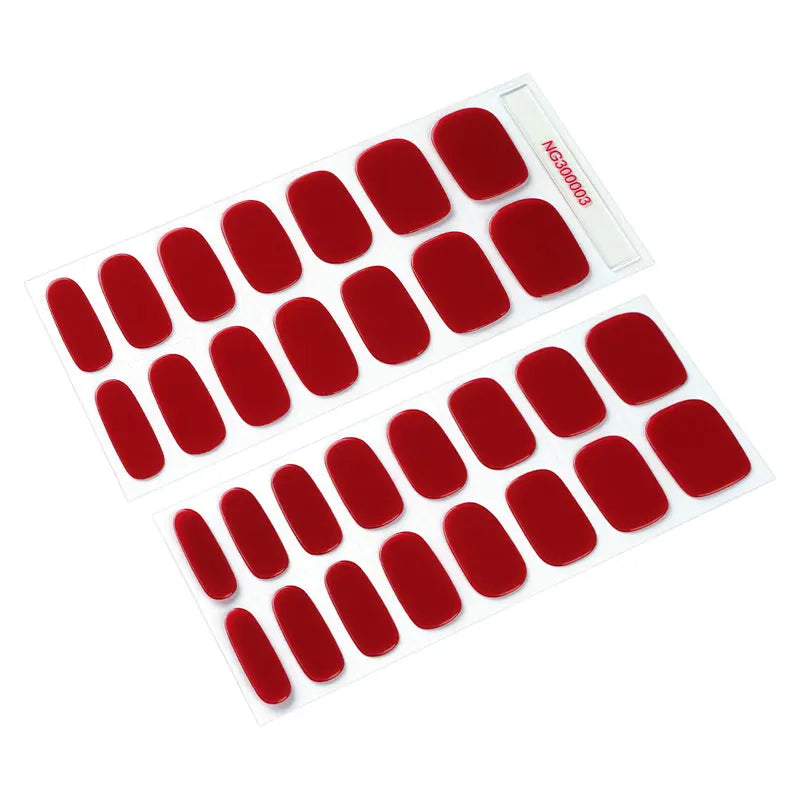 Red Gel — Semi-Cured Gel Nail Wraps