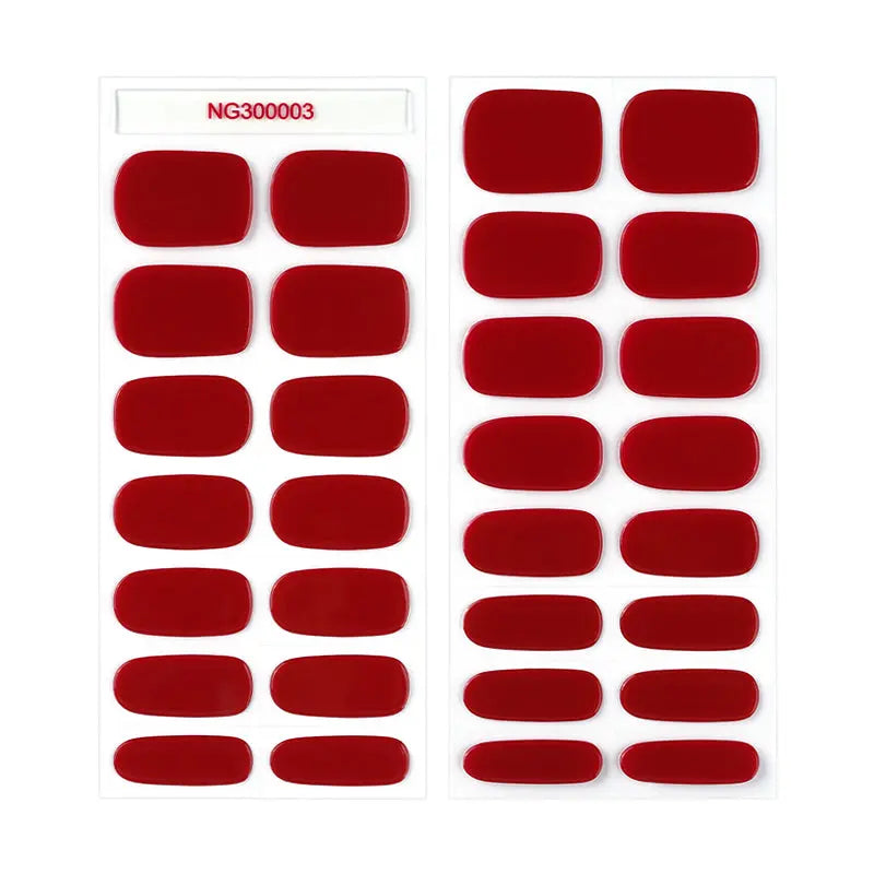 Red Gel — Semi-Cured Gel Nail Wraps