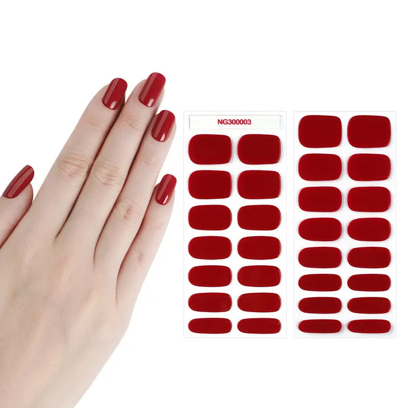 Red Gel — Semi-Cured Gel Nail Wraps