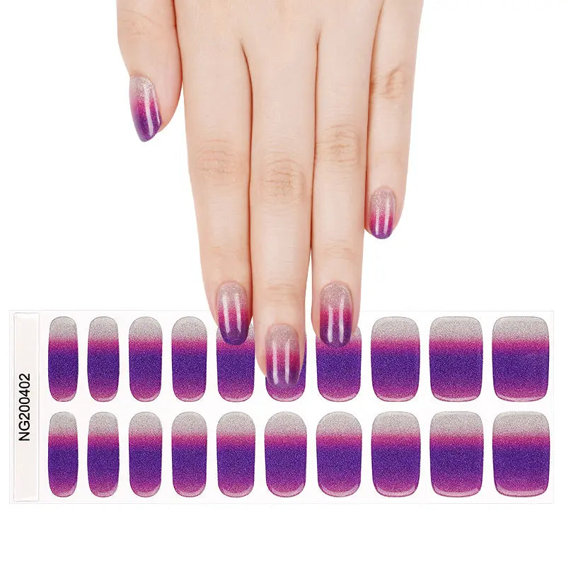 Ombre Glitter Stickers — Semi-Cured Gel Nail Wraps