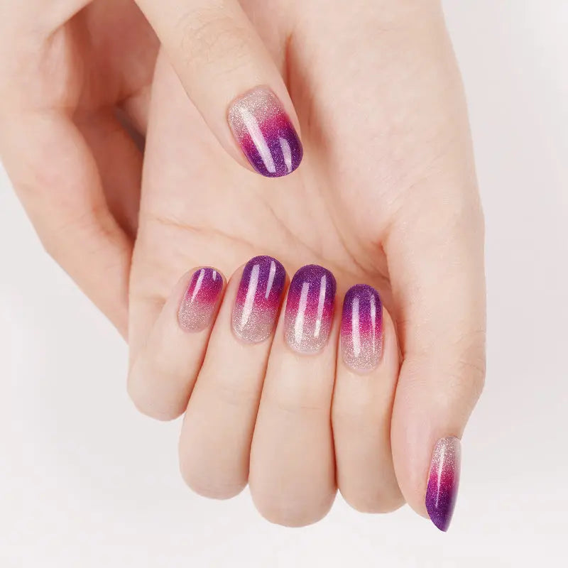 Ombre Glitter Stickers — Semi-Cured Gel Nail Wraps