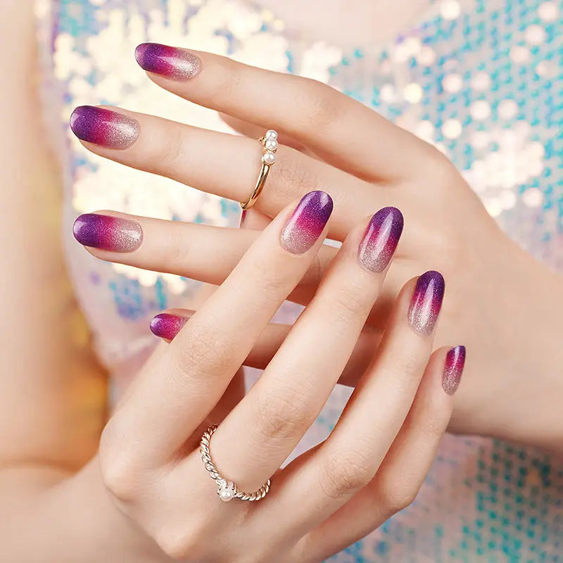 Ombre Glitter Stickers — Semi-Cured Gel Nail Wraps
