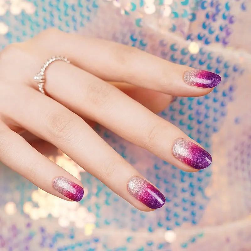 Ombre Glitter Stickers — Semi-Cured Gel Nail Wraps