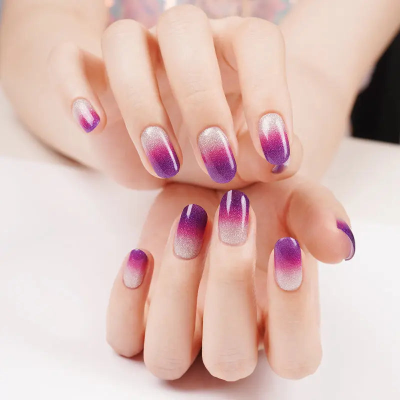 Ombre Glitter Stickers — Semi-Cured Gel Nail Wraps