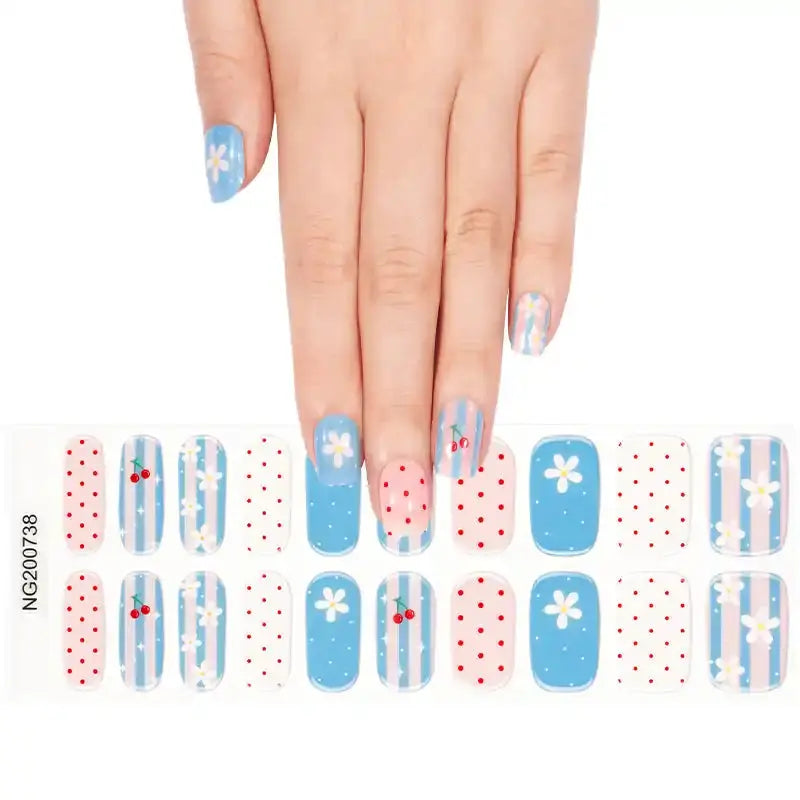 Polka Dot Cherry — Semi-Cured Gel Nail Wraps