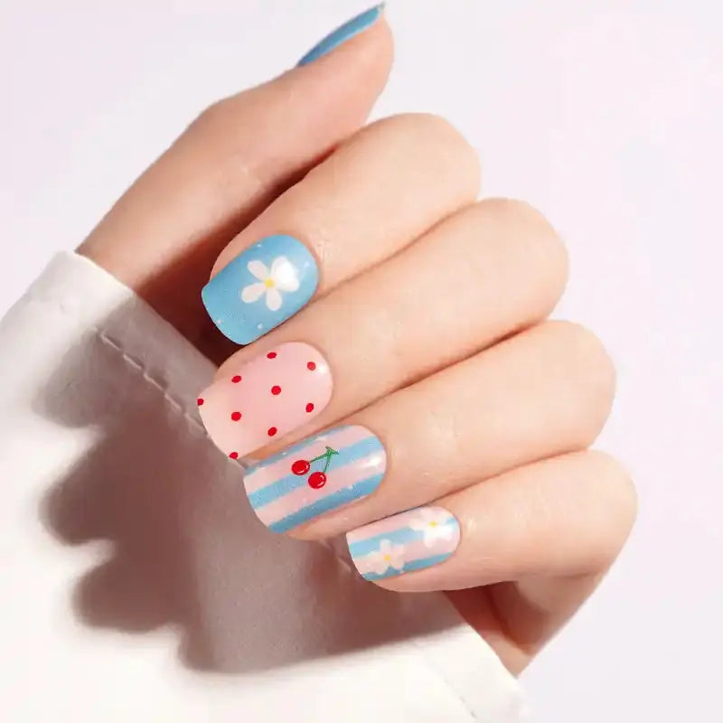 Polka Dot Cherry — Semi-Cured Gel Nail Wraps