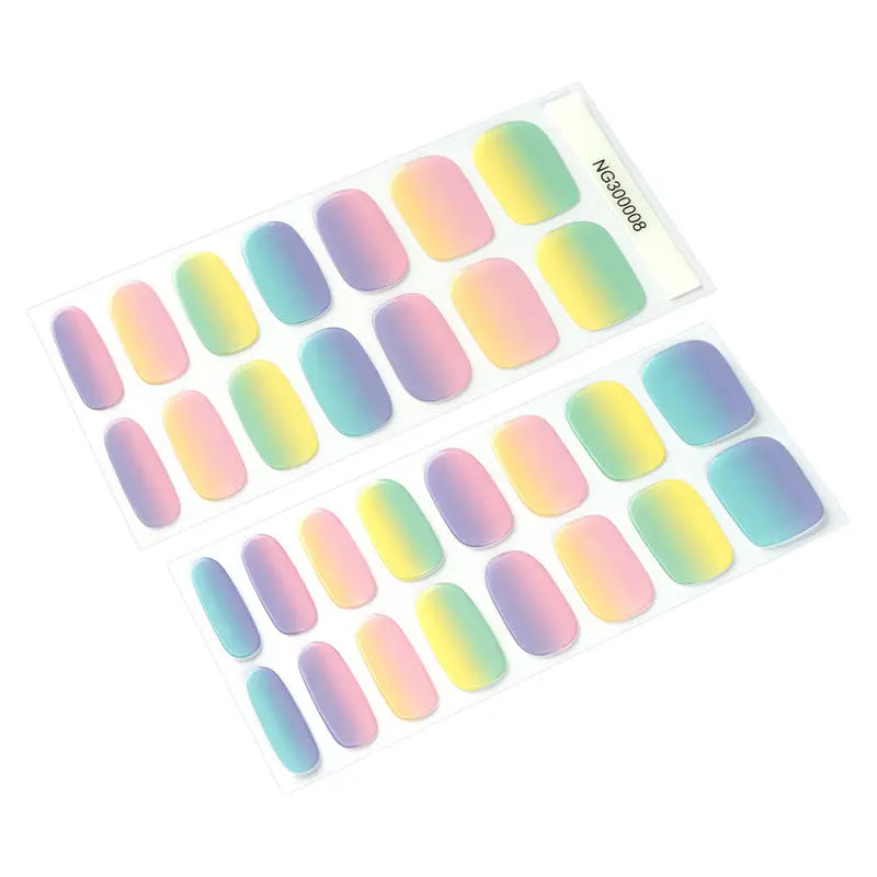 Rainbow Ombre Gel — Semi-Cured Gel Nail Wraps