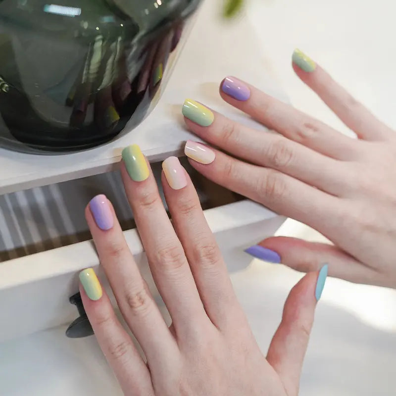 Rainbow Ombre Gel — Semi-Cured Gel Nail Wraps
