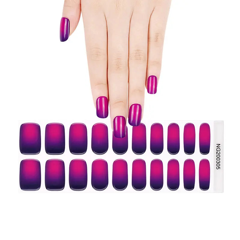 / Purple Ombre Gel — Semi-Cured Gel Nail Wraps
