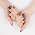 Black Lace Art Gel Stickerscustom Clear Stickers — Semi-Cured Gel Nail Wraps