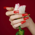 Personalized With Wraps Wholeslale Red Glitter — Semi-Cured Gel Nail Wraps