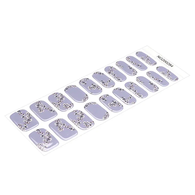 Press On Vendor Plum Blossom Purple — Semi-Cured Gel Nail Wraps