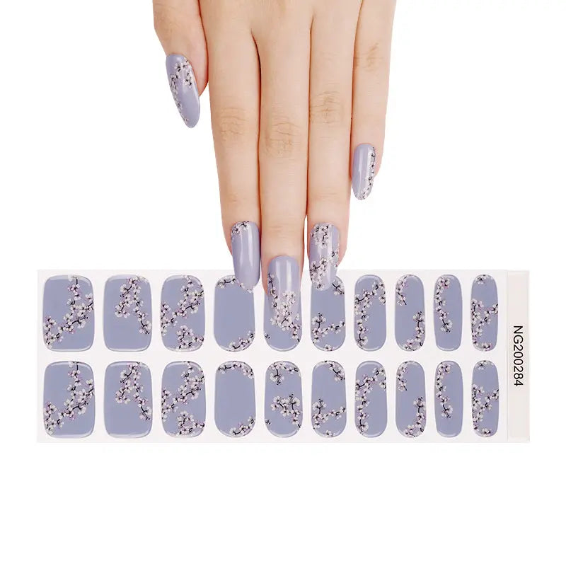 Press On Vendor Plum Blossom Purple — Semi-Cured Gel Nail Wraps