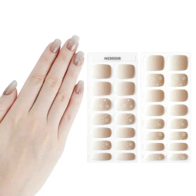 Brands Designs Snowflake — Semi-Cured Gel Nail Wraps