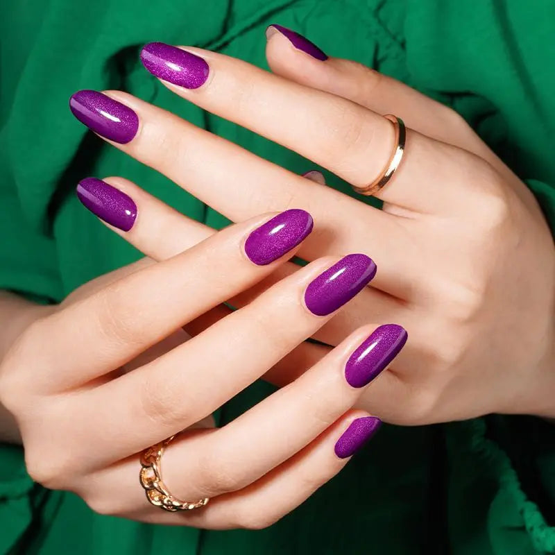 Purple Cat-eye Designs Glitter — Semi-Cured Gel Nail Wraps