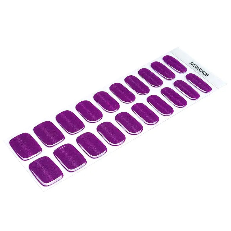 Purple Cat-eye Designs Glitter — Semi-Cured Gel Nail Wraps