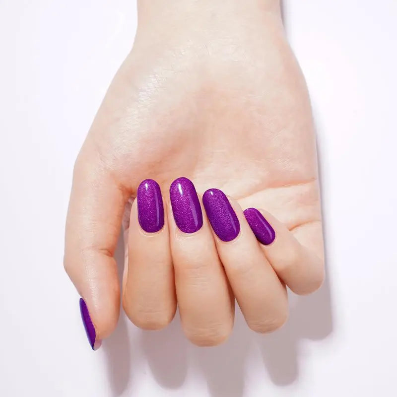 Purple Cat-eye Designs Glitter — Semi-Cured Gel Nail Wraps
