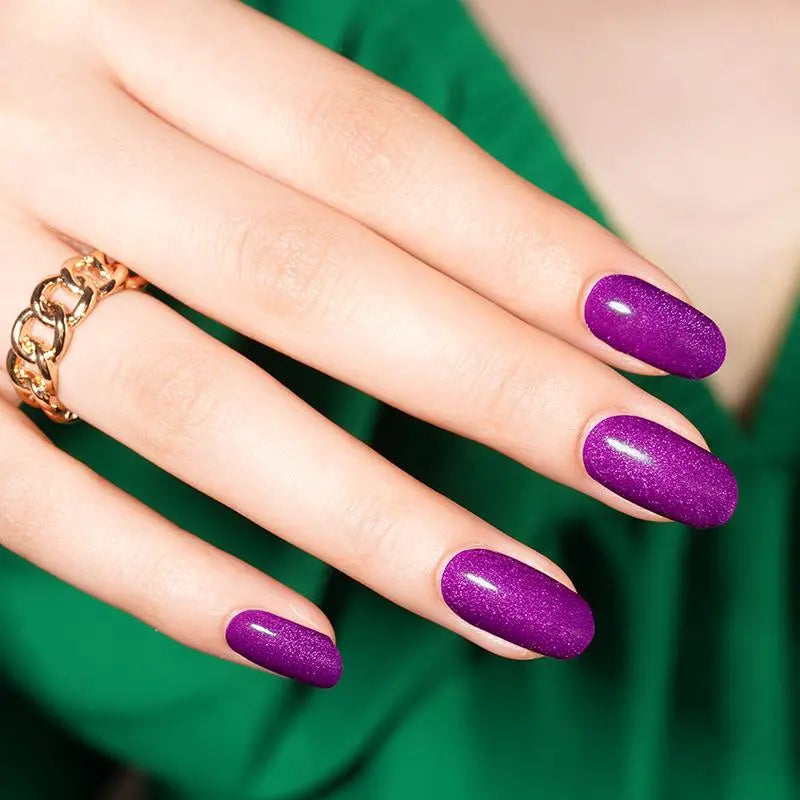 Purple Cat-eye Designs Glitter — Semi-Cured Gel Nail Wraps