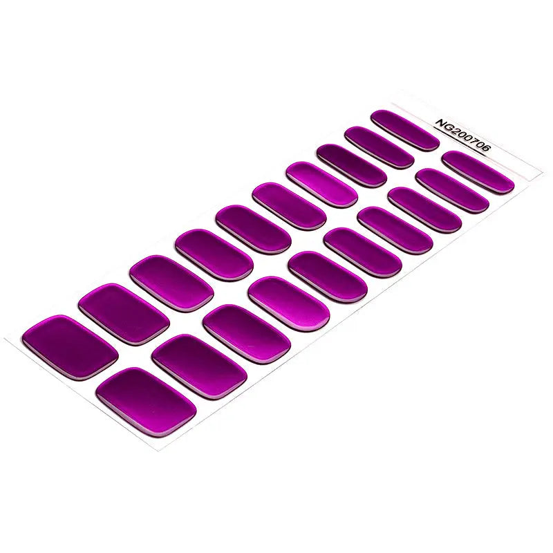 Purple Mirror-style — Semi-Cured Gel Nail Wraps