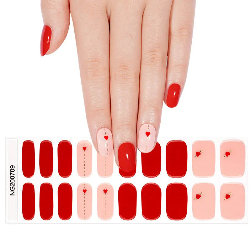 Red Heart — Semi-Cured Gel Nail Wraps