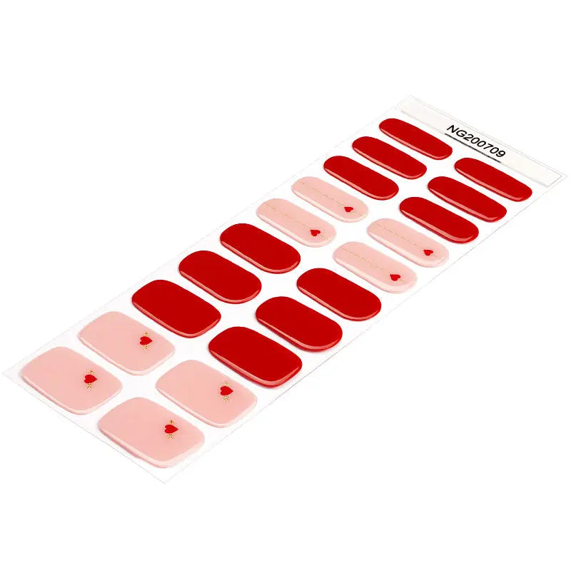 Red Heart — Semi-Cured Gel Nail Wraps