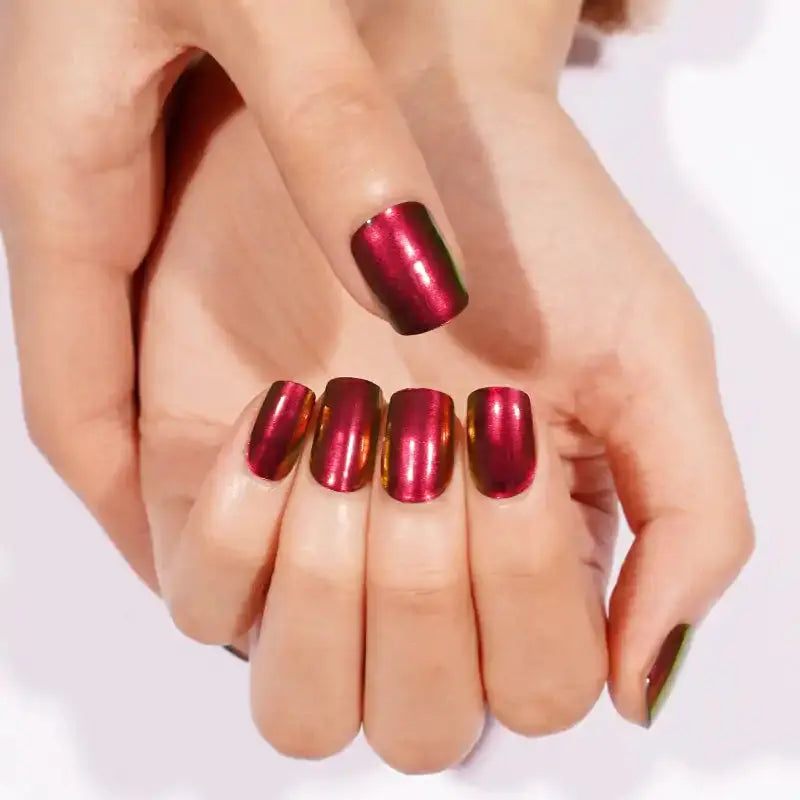 Red Mirror — Semi-Cured Gel Nail Wraps