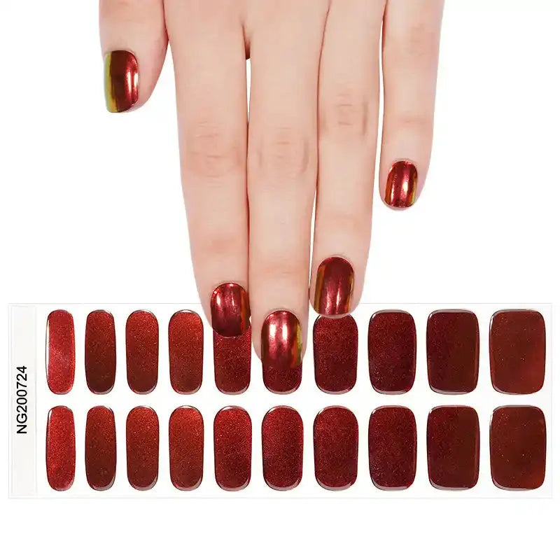 Red Mirror — Semi-Cured Gel Nail Wraps