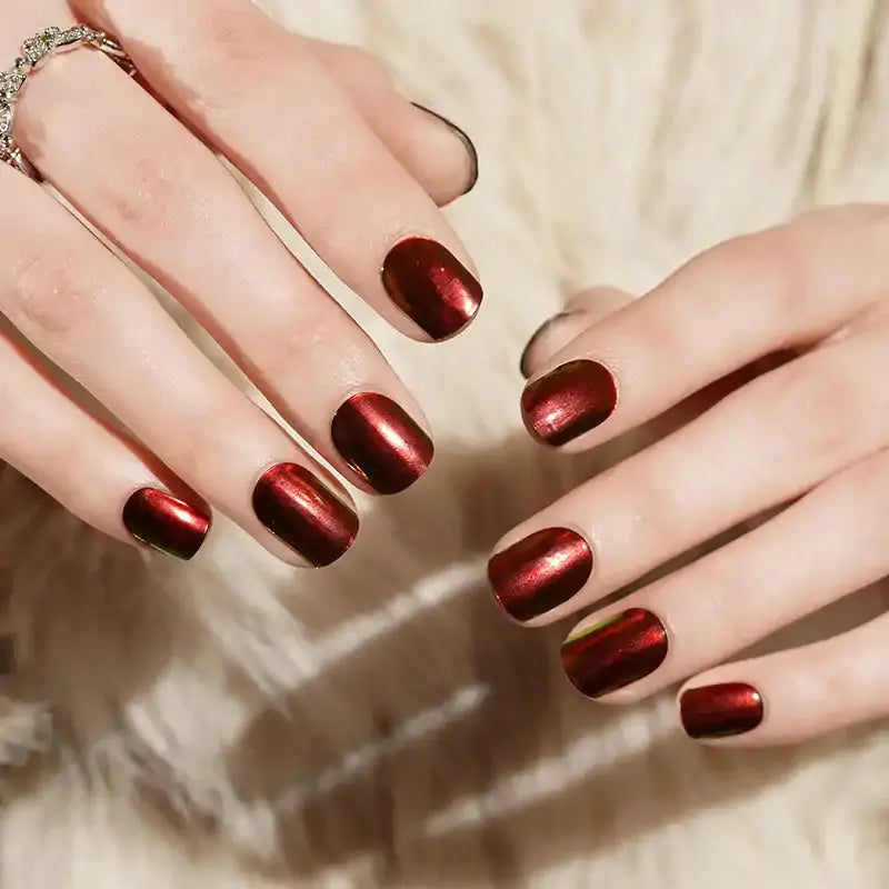 Red Mirror — Semi-Cured Gel Nail Wraps
