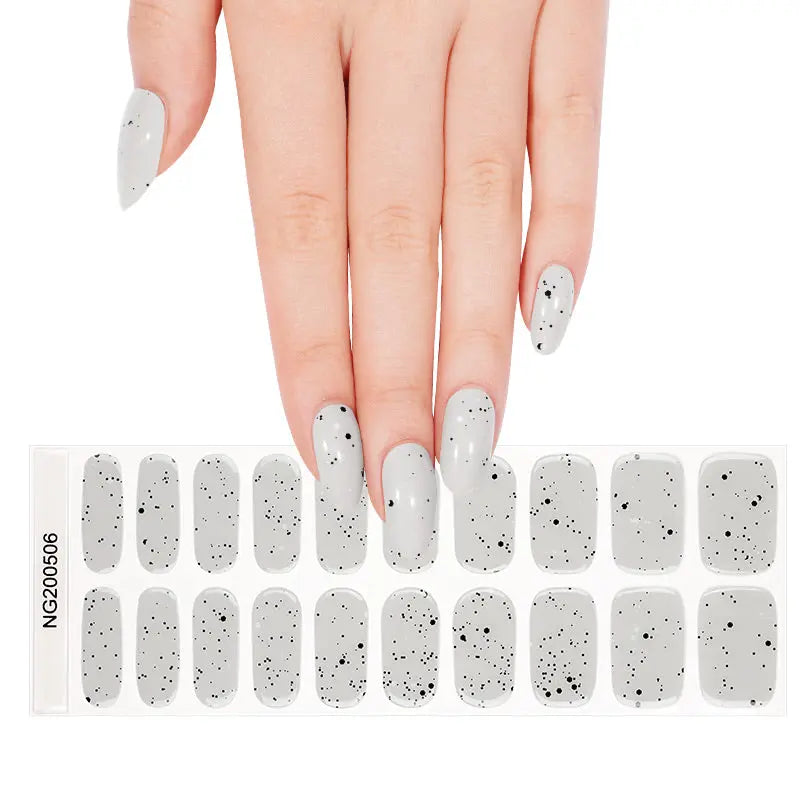 Strip Confetti Sticker — Semi-Cured Gel Nail Wraps