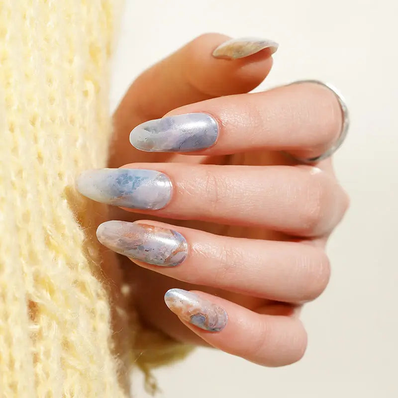 Strip Marble Gel Sticker Glitter — Semi-Cured Gel Nail Wraps