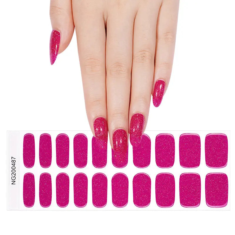 Strip Barbie Pink Sticker — Semi-Cured Gel Nail Wraps