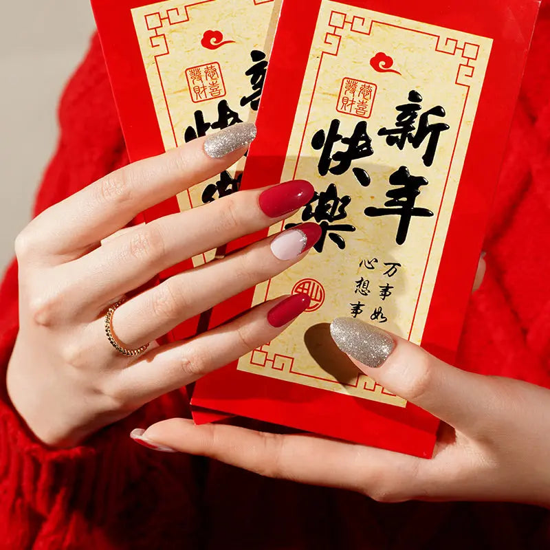 Strip Chinese New Year Sticker — Semi-Cured Gel Nail Wraps