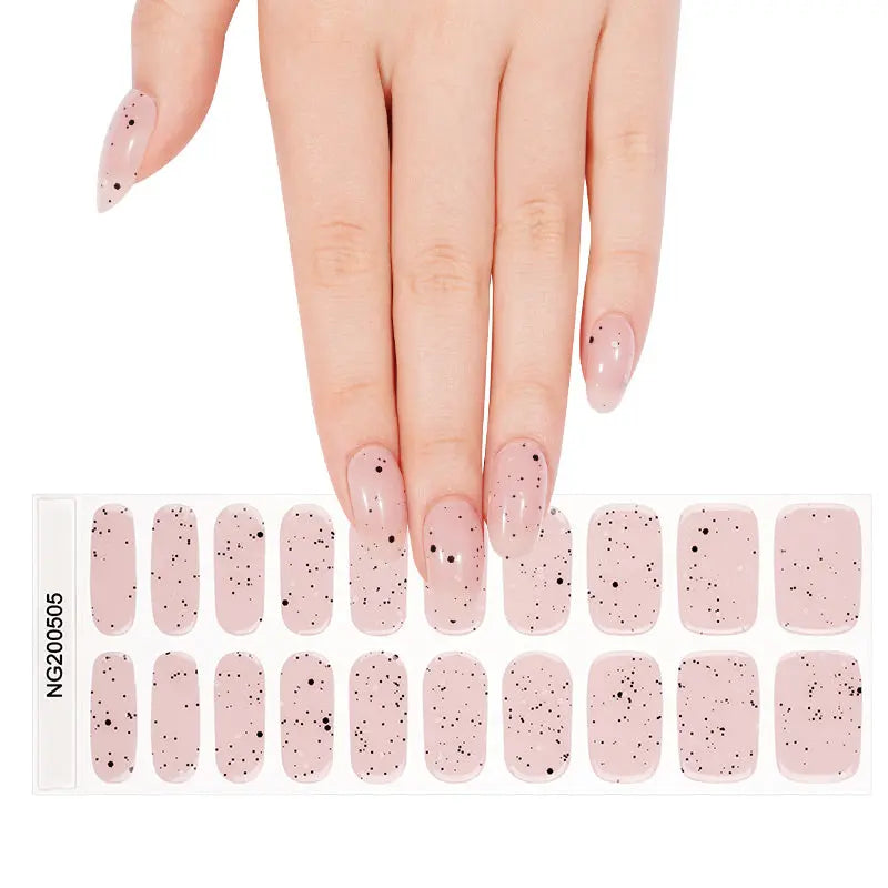 Strip Confetti Sticker — Semi-Cured Gel Nail Wraps