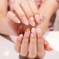 Strip Floral French Sticker — Semi-Cured Gel Nail Wraps
