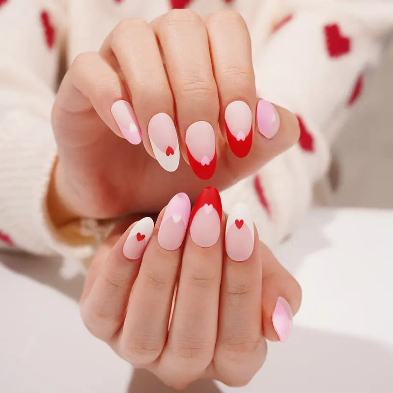 Strip French Love Heart Sticker — Semi-Cured Gel Nail Wraps