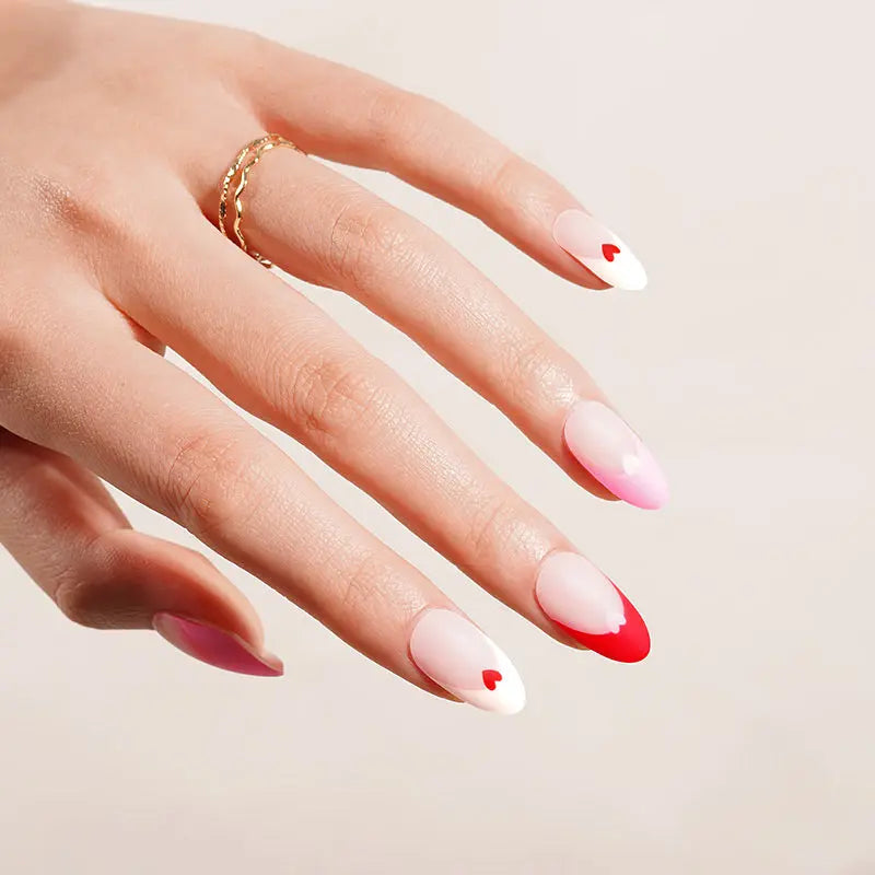 Strip French Love Heart Sticker — Semi-Cured Gel Nail Wraps
