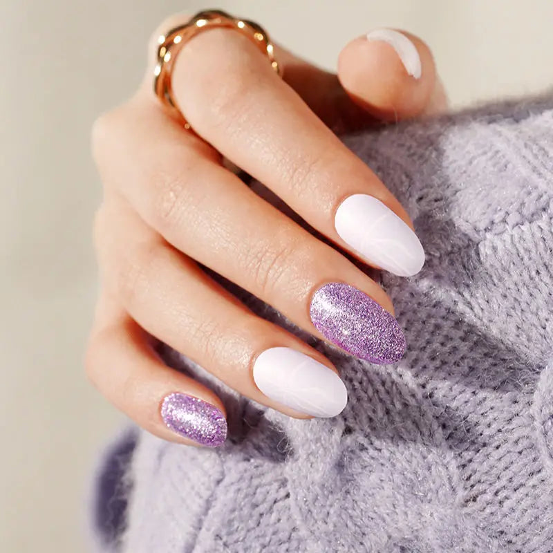 Strip Glitter Winter Snow Sticker — Semi-Cured Gel Nail Wraps