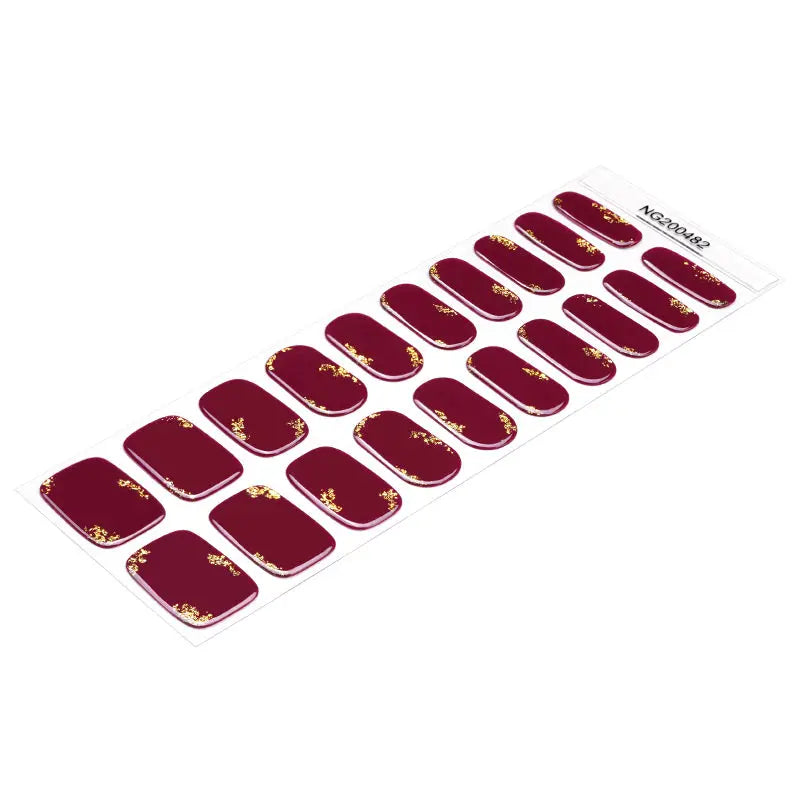 Strip New Year Art Stickers — Semi-Cured Gel Nail Wraps