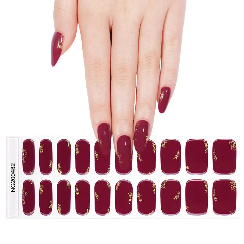 Strip New Year Art Stickers — Semi-Cured Gel Nail Wraps