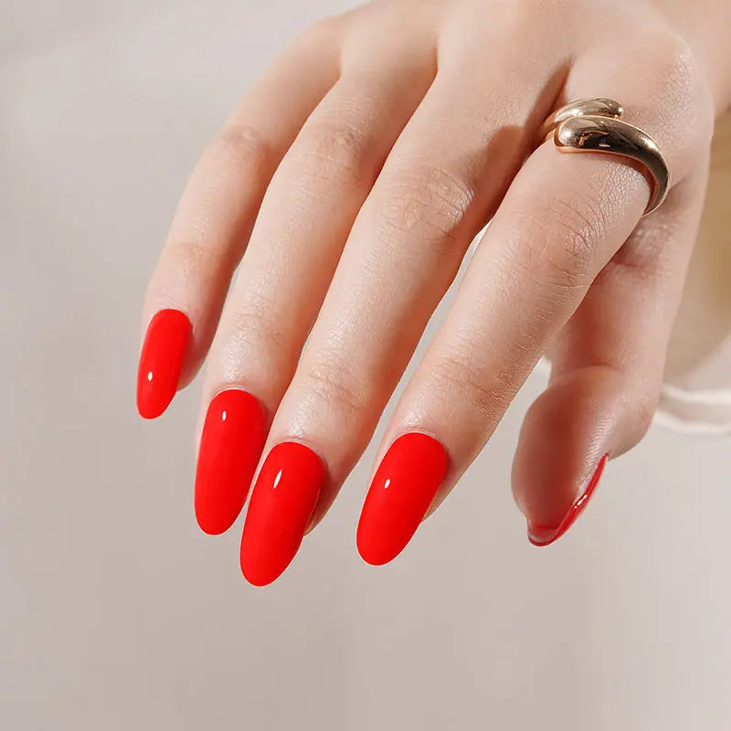 Strip Red Valentine's Day Art Sticker — Semi-Cured Gel Nail Wraps